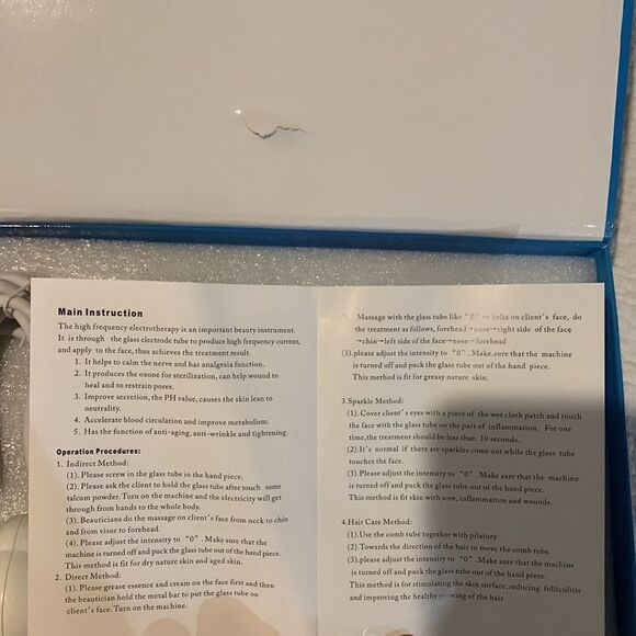 Portable high frequency. Perfect for acne, enlarged pores, and  dark cir… - Picture 10 of 13